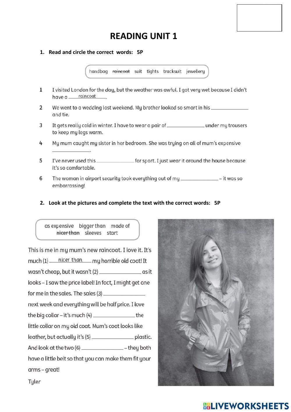 Reading unit 1 5º epo