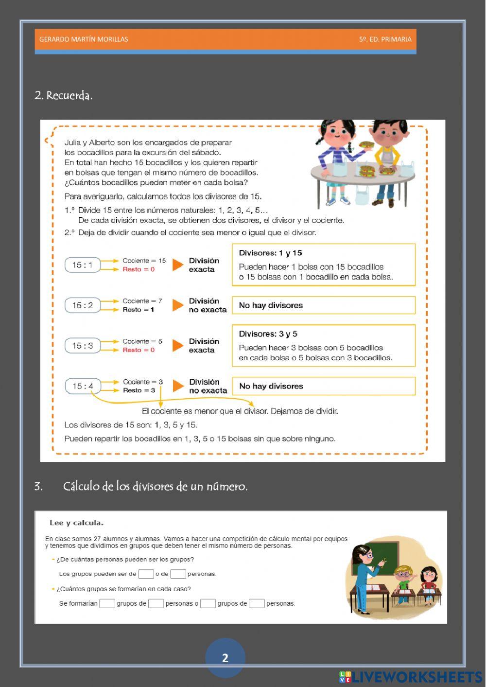 Numeración. Ficha 8. 6º.