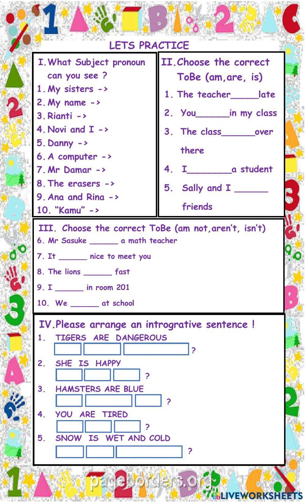 Learn Verb Be and Nominal Sentence