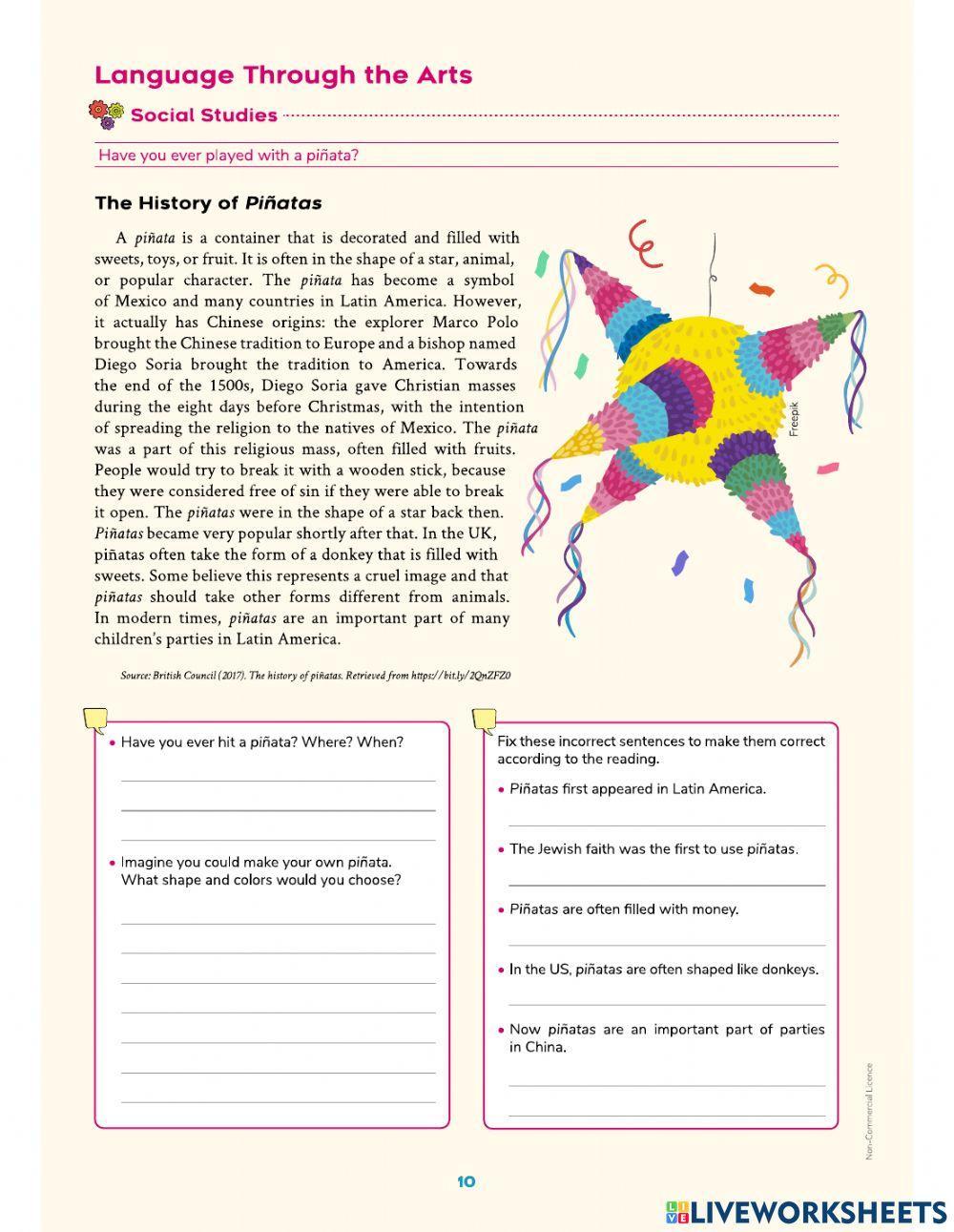 The history of piñatas