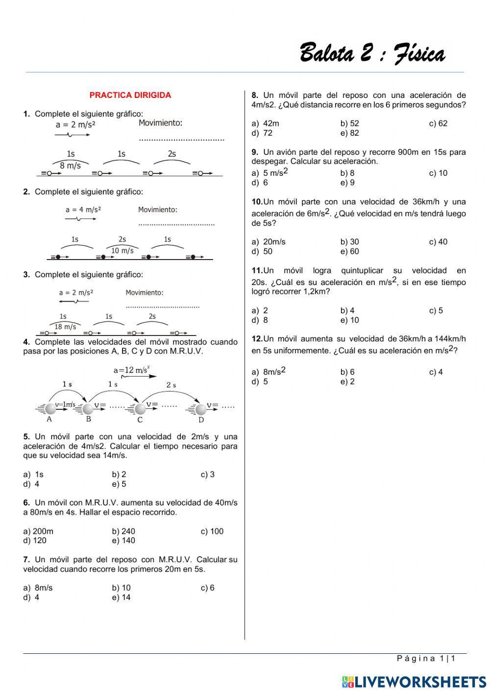 Mvimiento rectilineo uniforme Variado