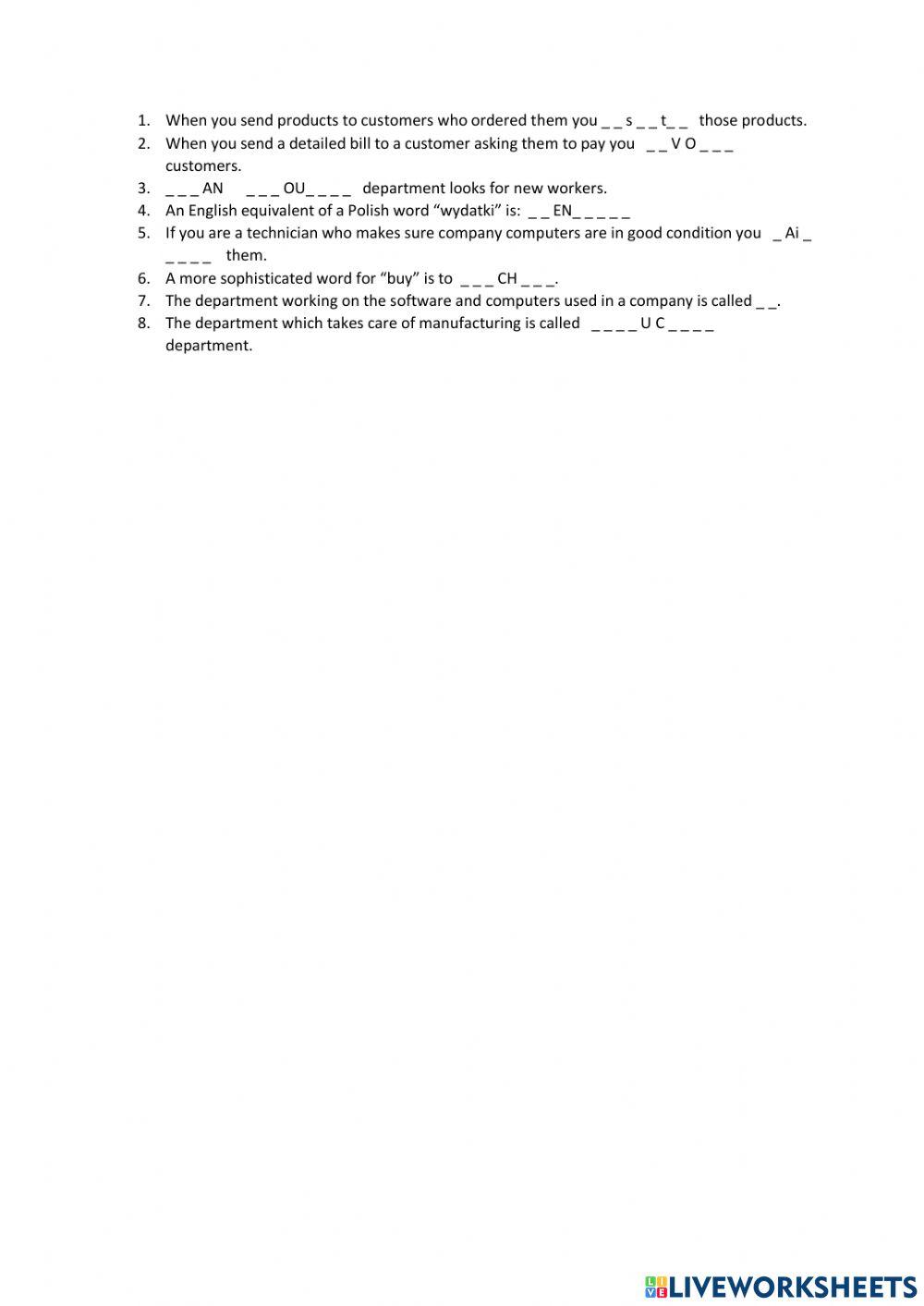 Vocabularyrevision for Business Results pre-int u 4