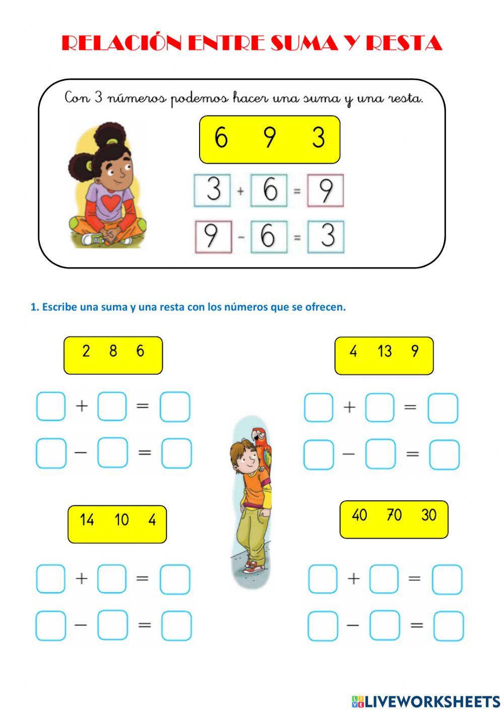 Relacion entre suma y resta