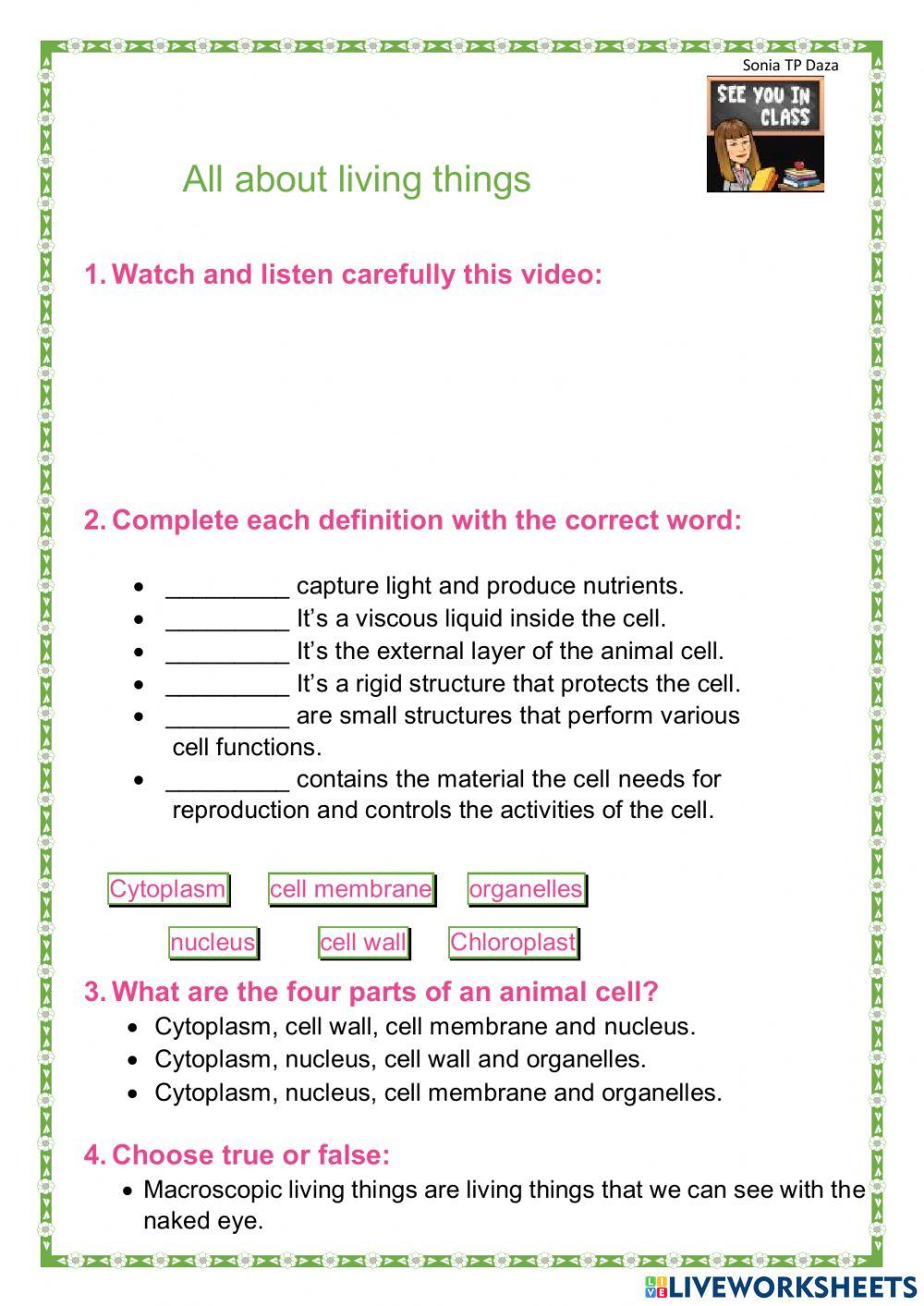 All about living things