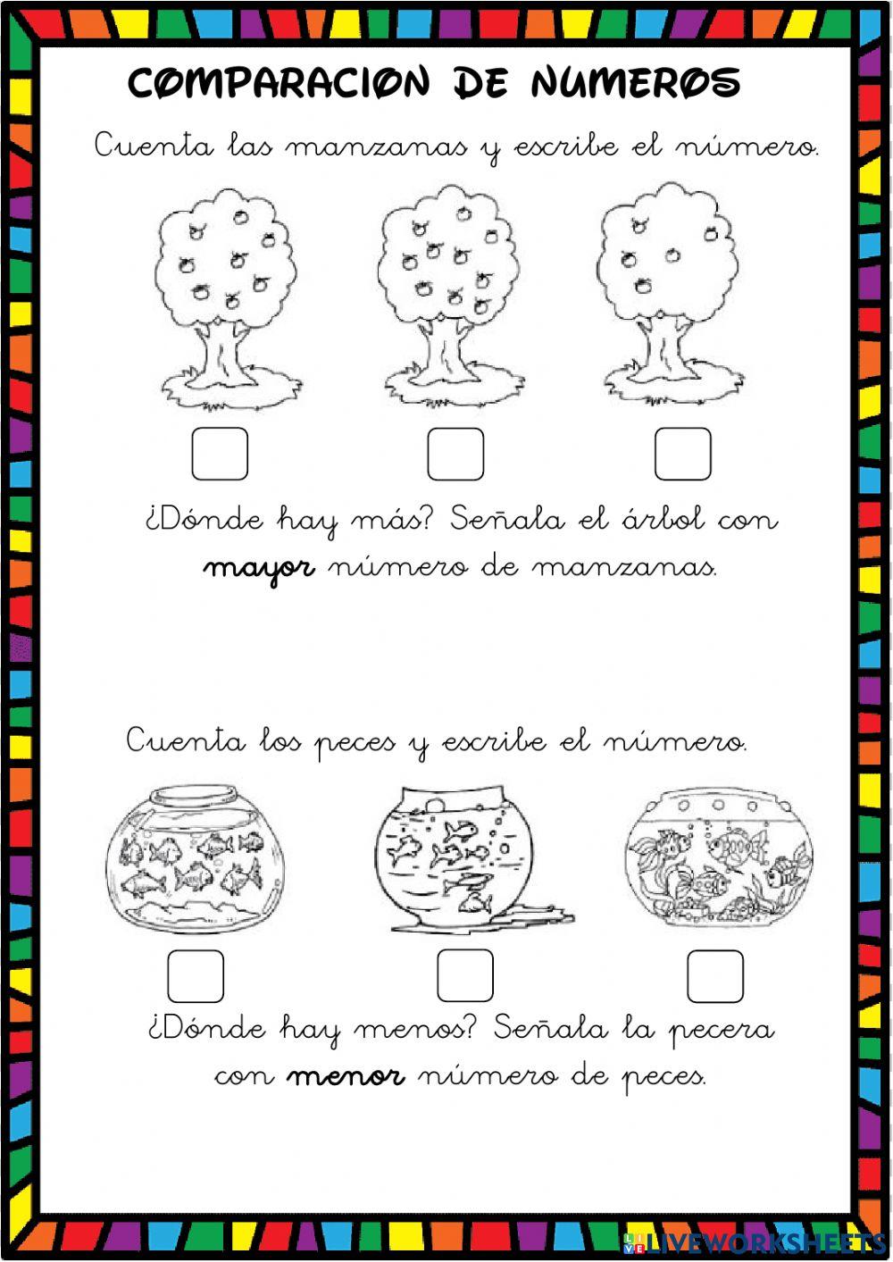 Comparación de números