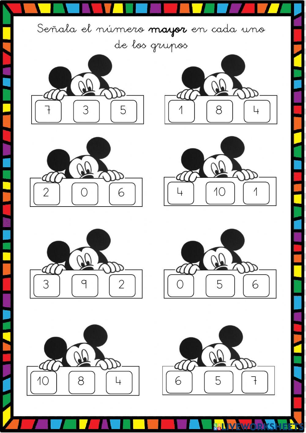 Comparación de números