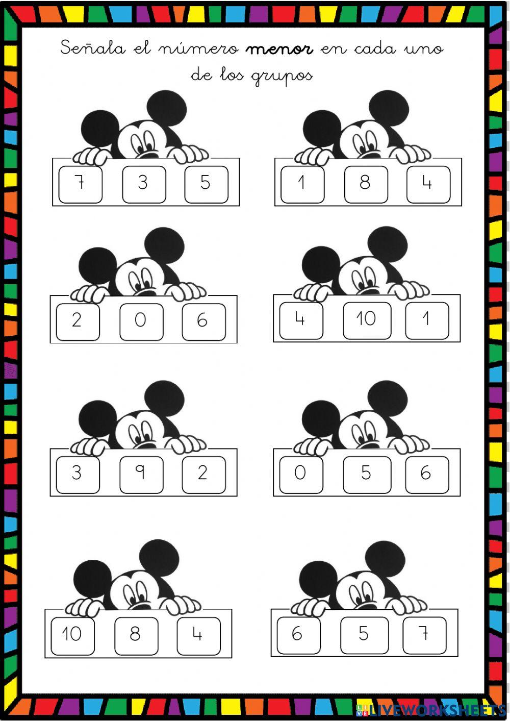 Comparación de números