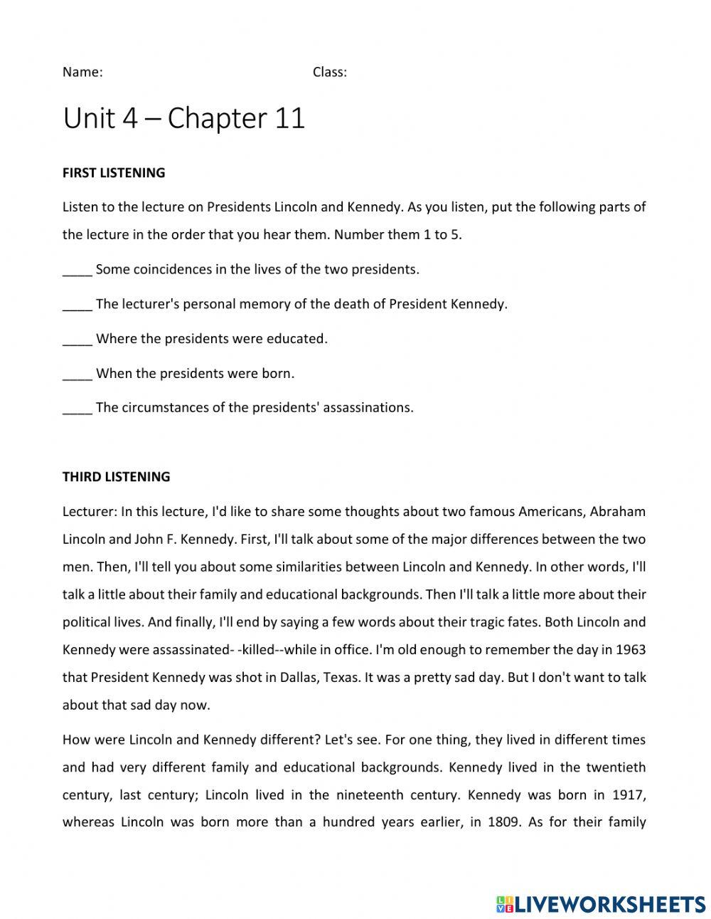 Listening 1 - Chapter 11