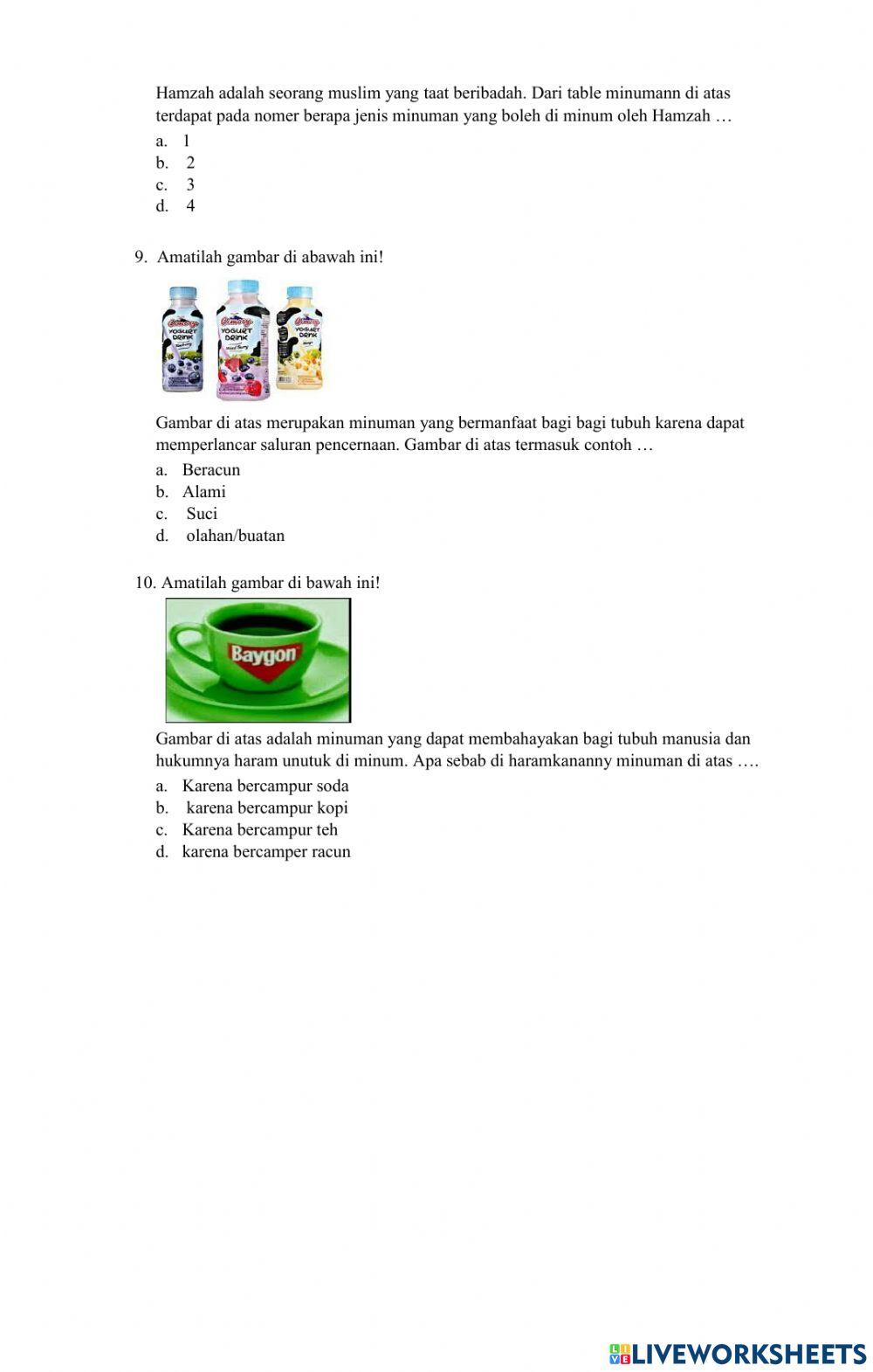 Minuman halal dan haram II