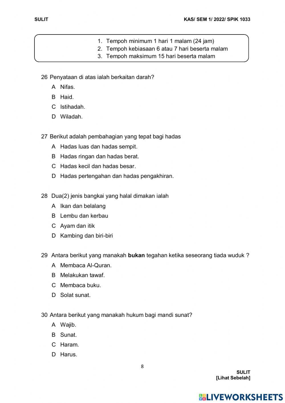 Feqah 1 midterm okt 2022 set 1