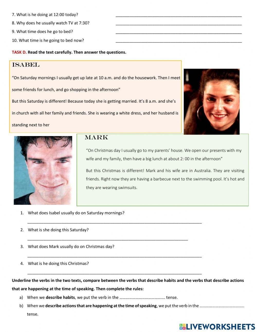 UNIT 6 - (Version 2) Simple present Vs Present progressive