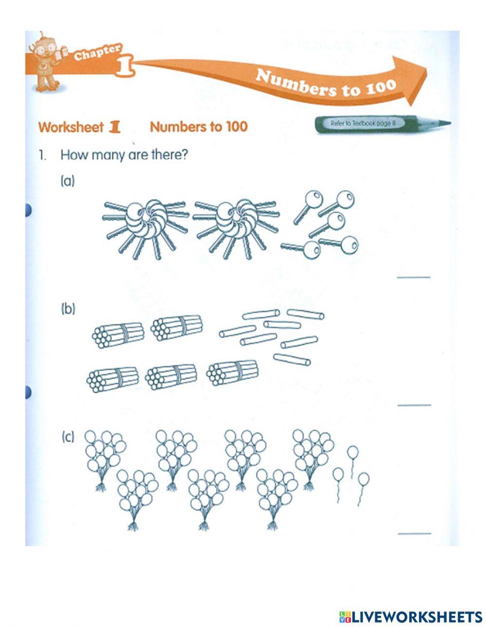 numbers to 20 worksheets