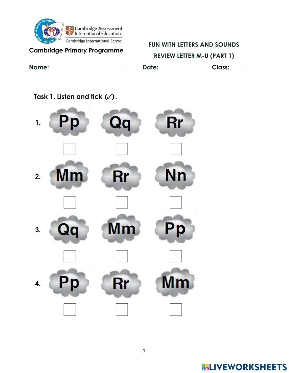 Review letters M-U-WS1