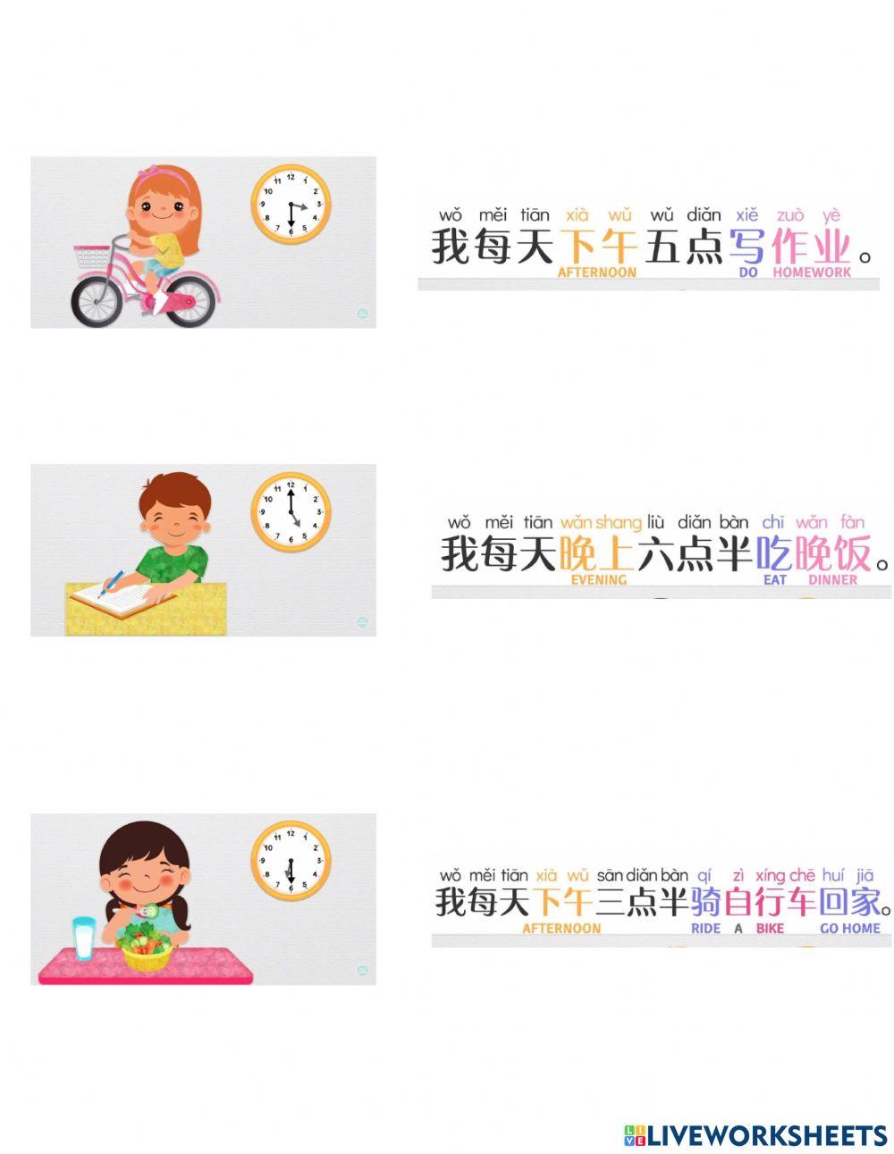 My daily routine 我的一天