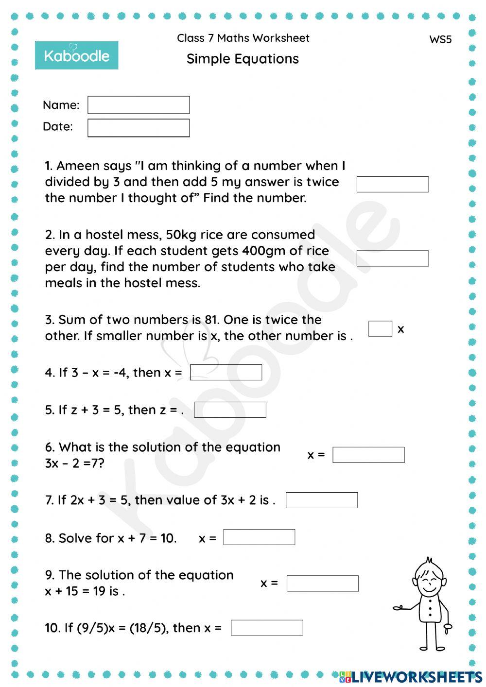 Simple Equation Math