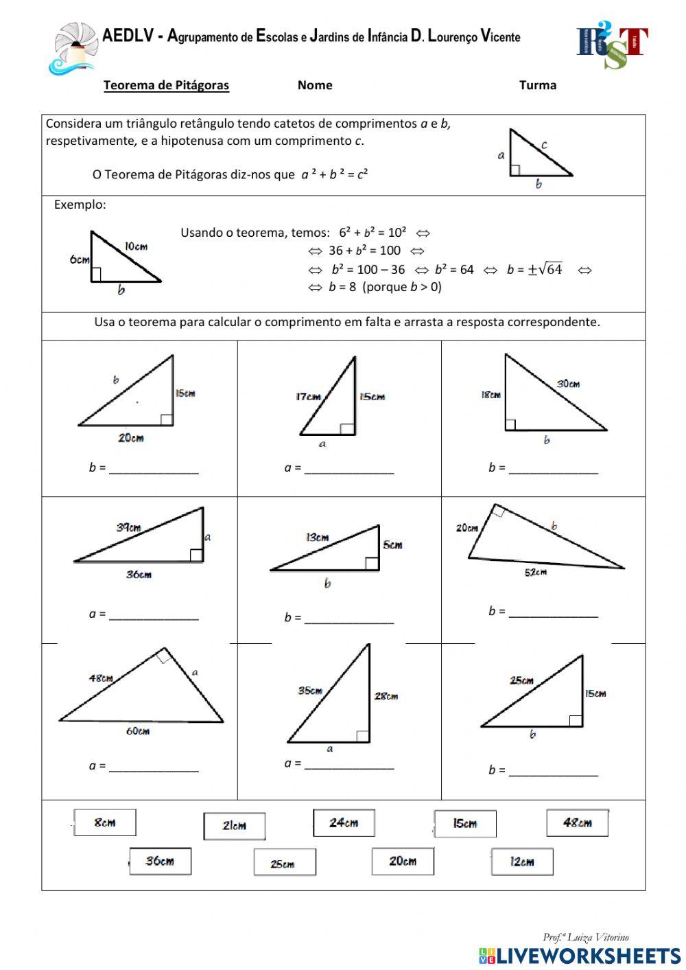 Teorema de Pitágoras