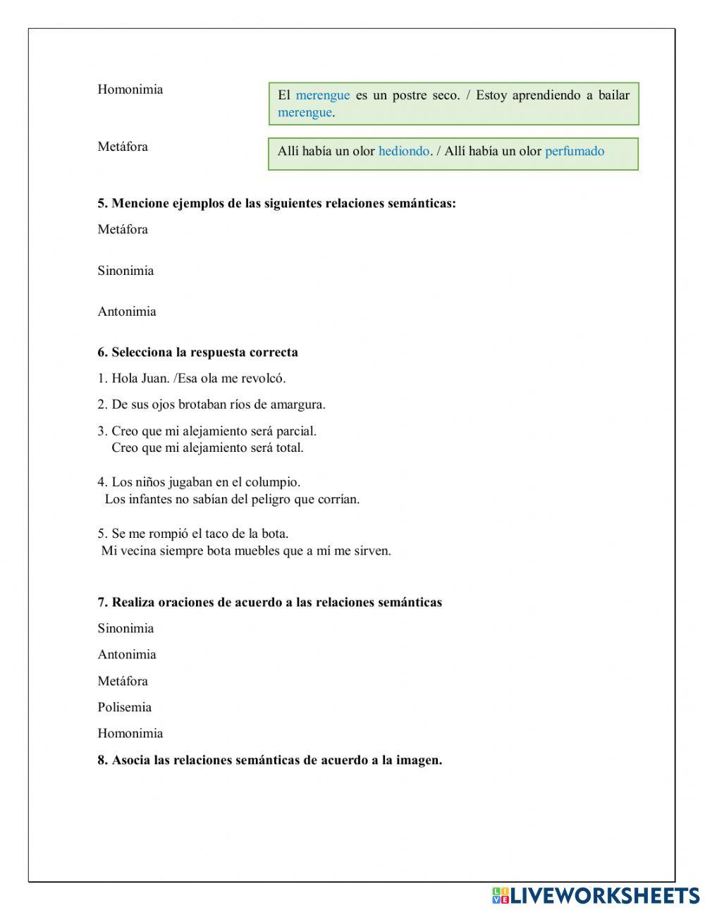 Relaciones semánticas