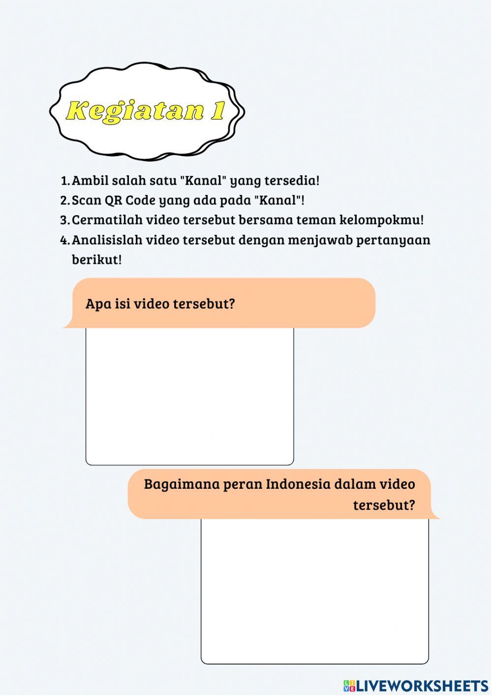 LKPD Peran Indonesia di Bidang Sosial Budaya dalam Lingkup ASEAN