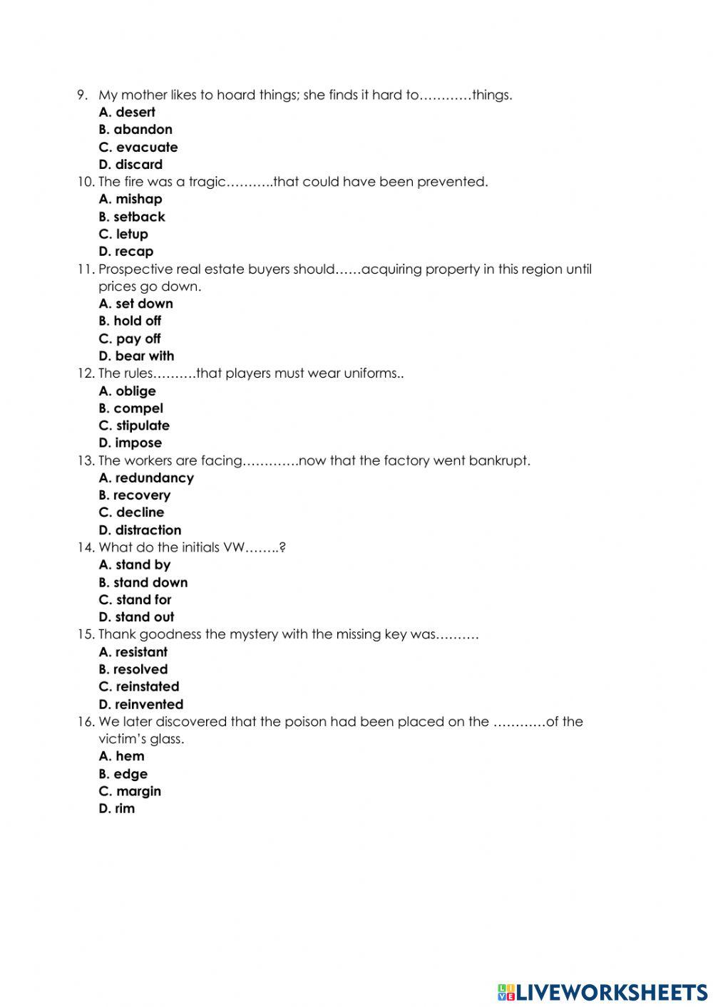 SUPERCOURSE C2 … | Free Interactive Worksheets | 5361340