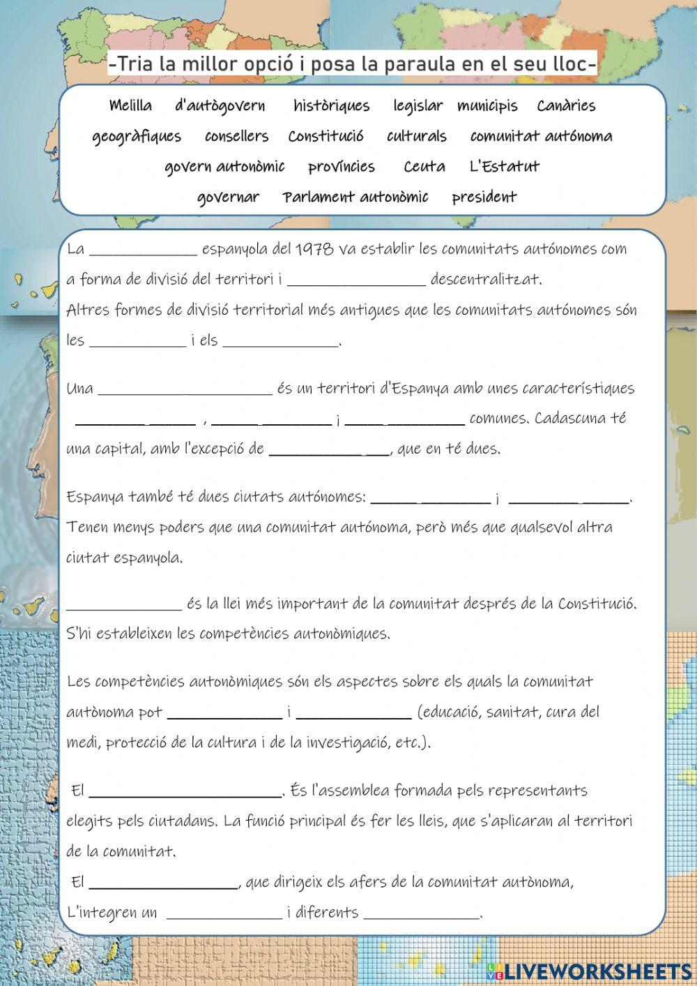 Províncies, demografia i mapes