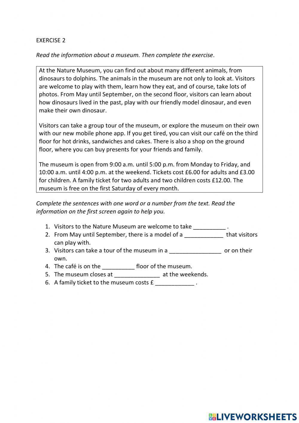 IE0, Unit 4, Reading and Writing, Exercise 2