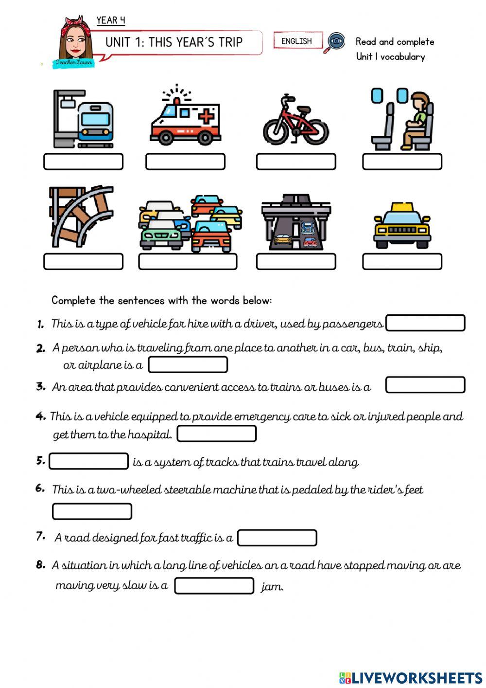Unit 1: THIS YEAR-S TRIP