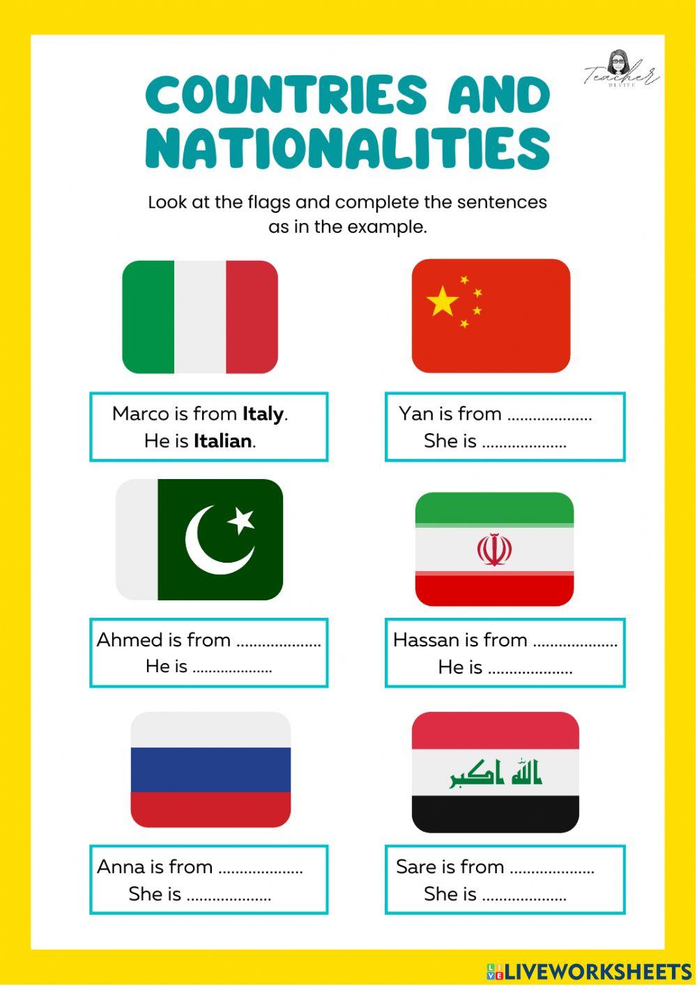 4.2 countries and nationalities