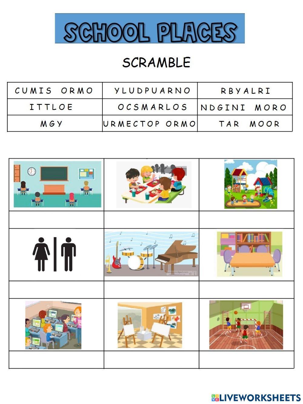 School rooms activity for second grade live worksheets