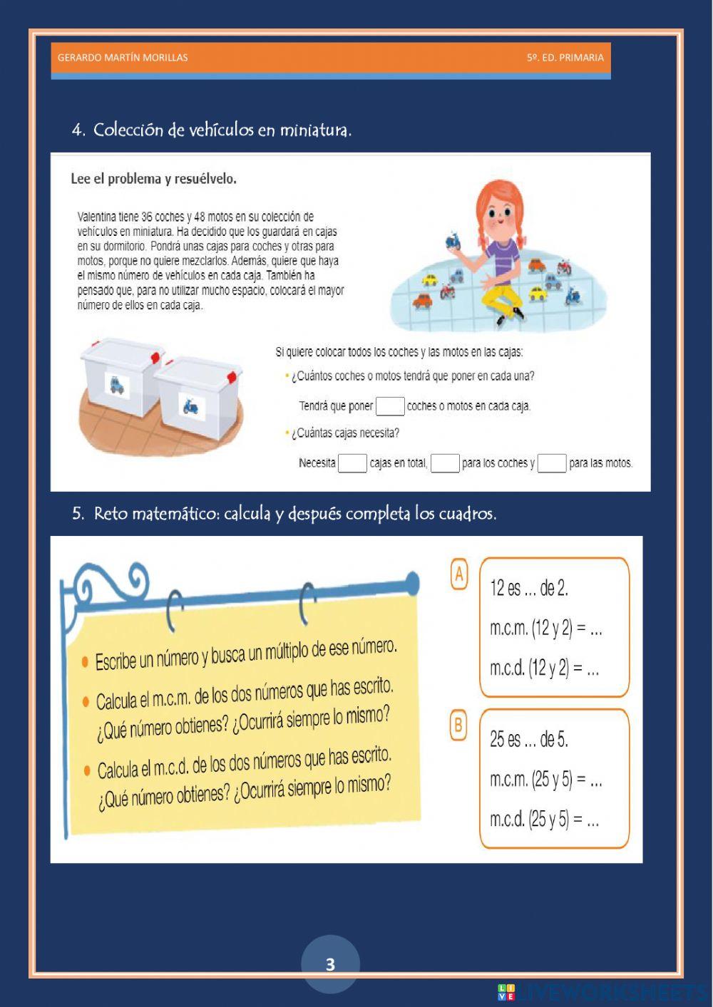 Numeración. Ficha 10. 6º. Numeración. Ficha 10. 6º.