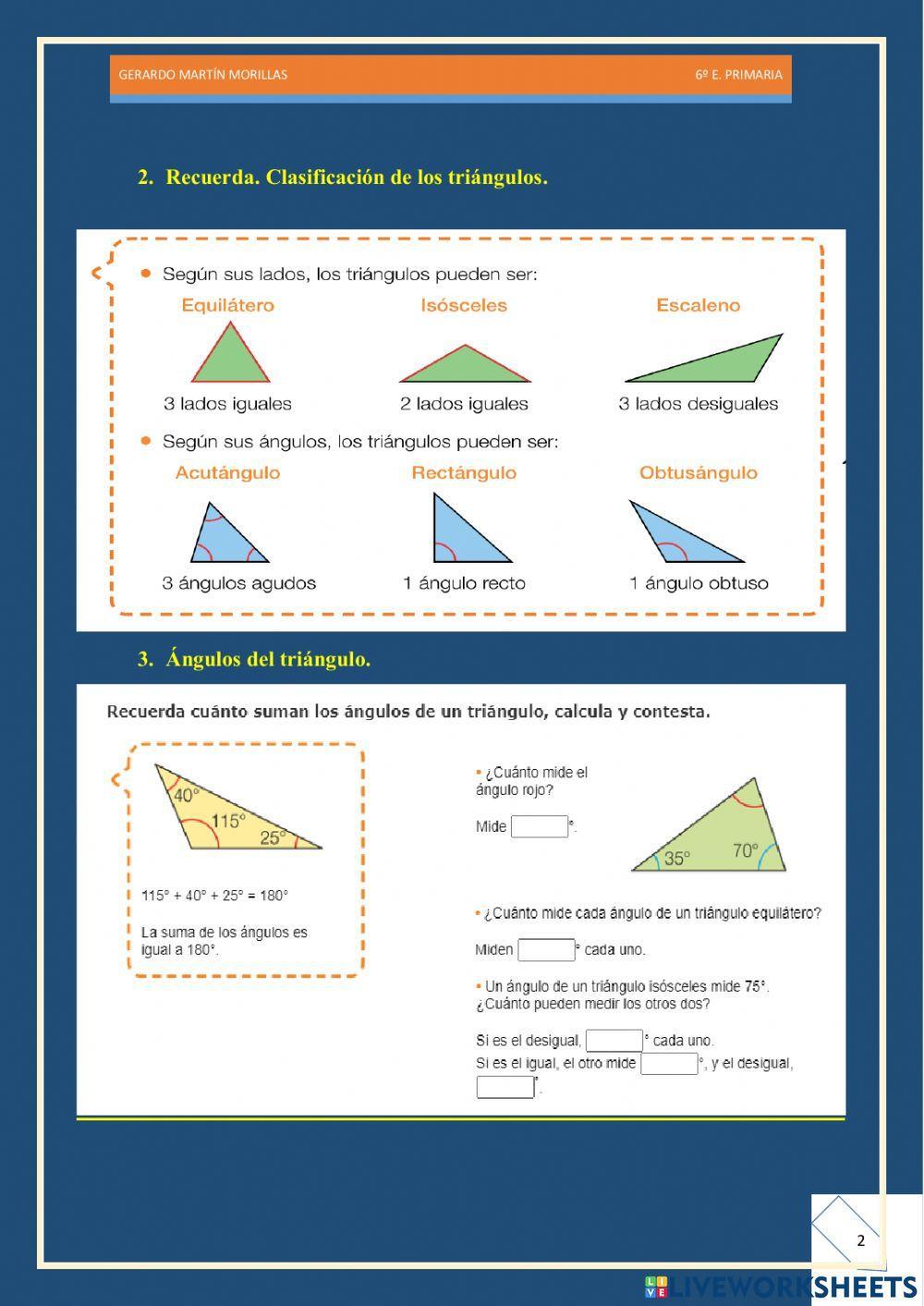 Geometría. Ficha 3. 6º.