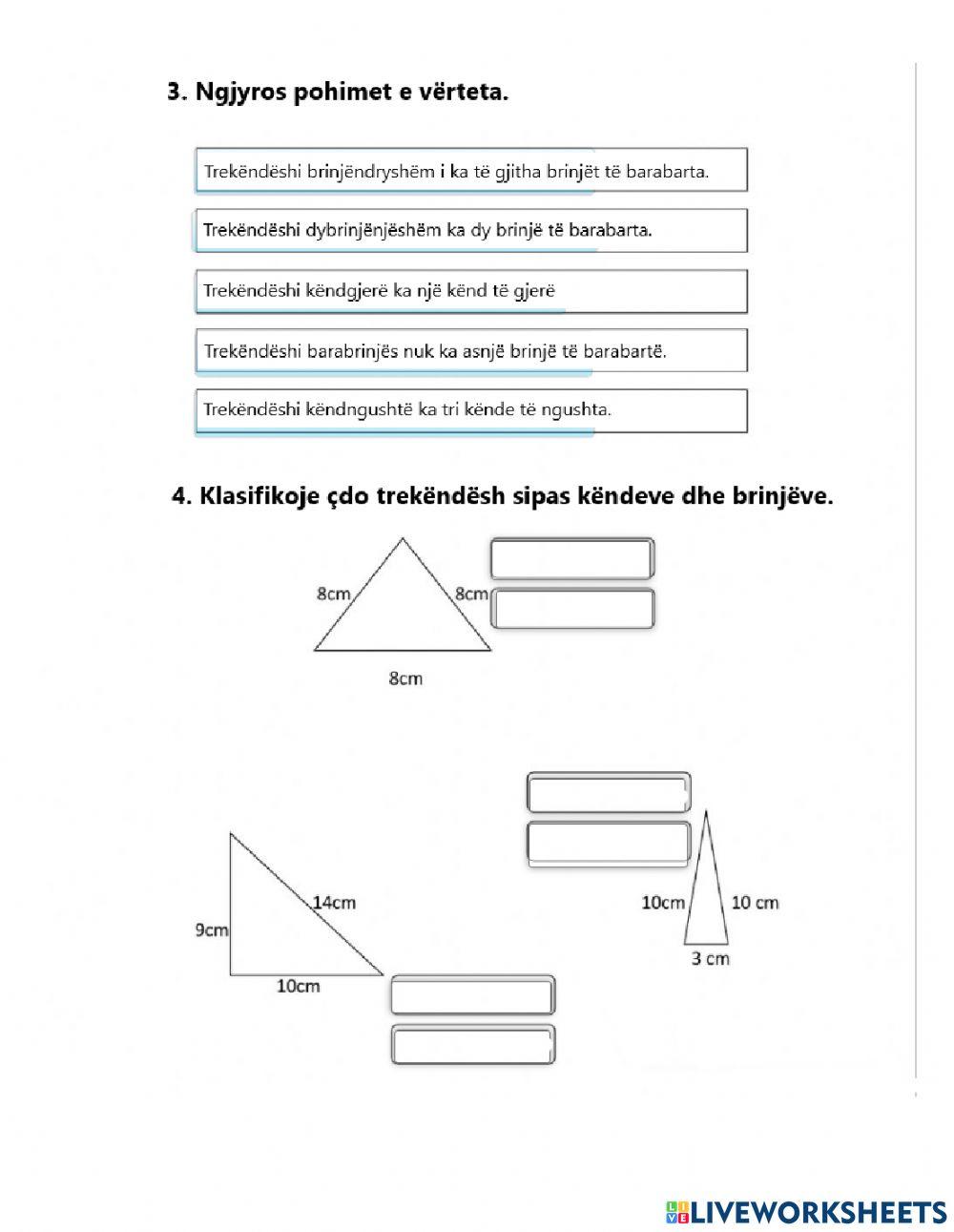 Llojet e trekëndëshave