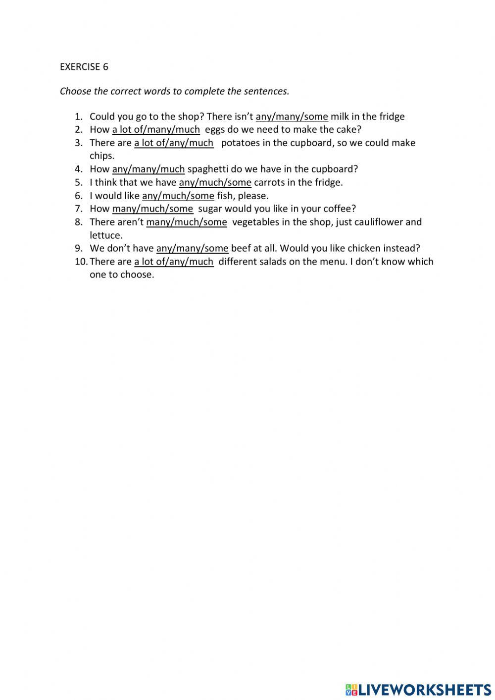 IE0, Unit 5, Grammar and Vocabulary, Exercise 6