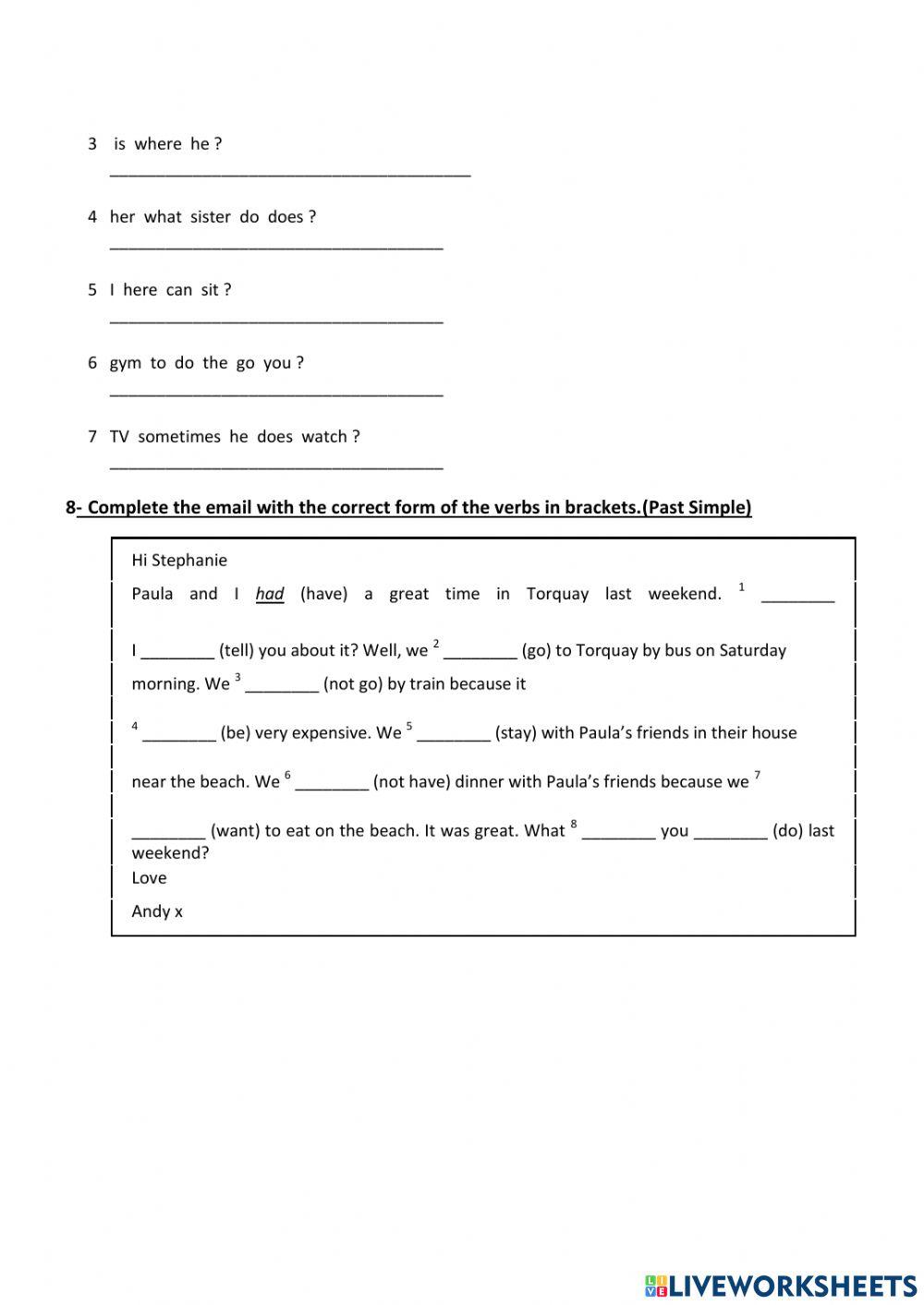 FINAL EXAM- ADULTS 1- ADRIANA