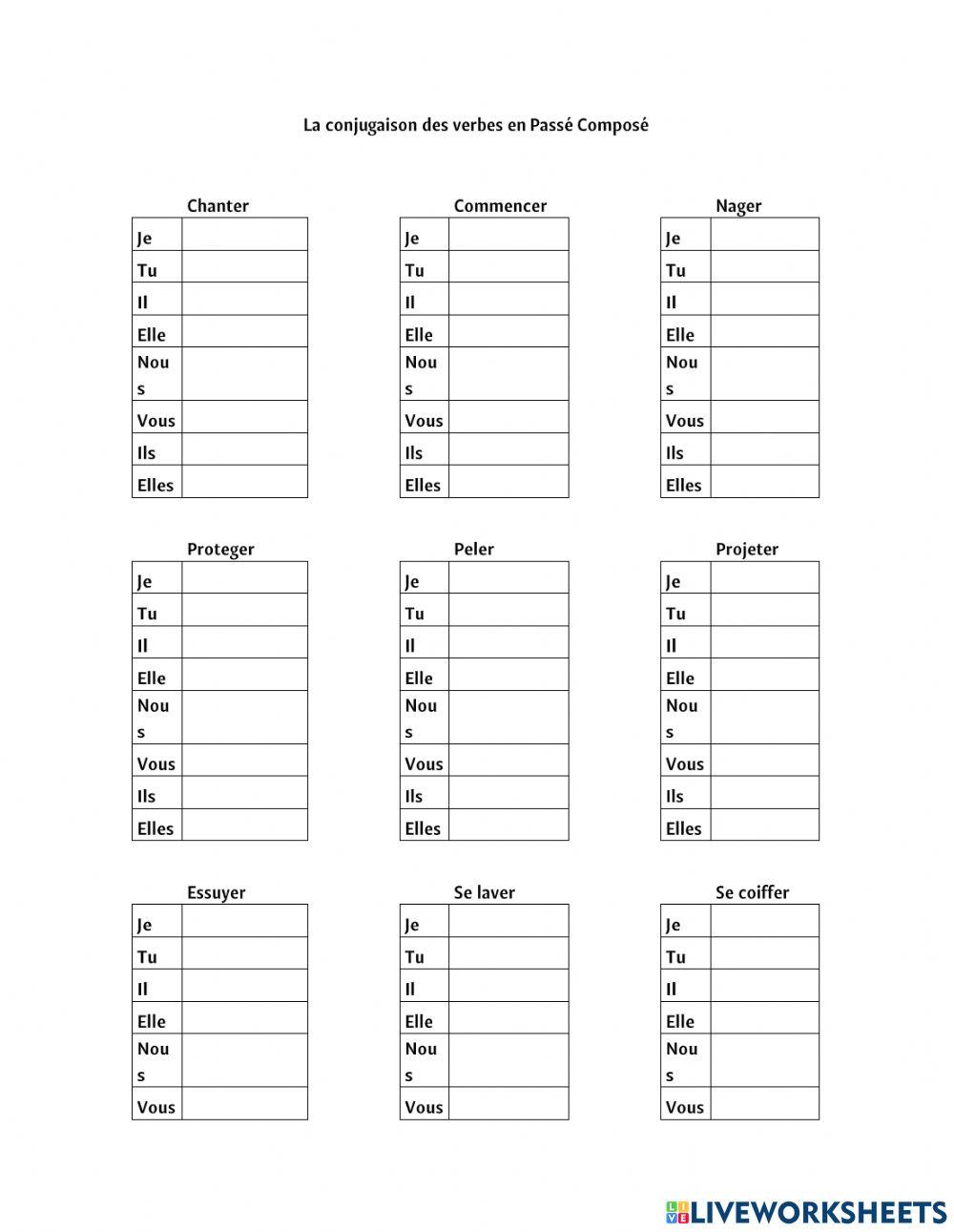 Conjugaison passé composé