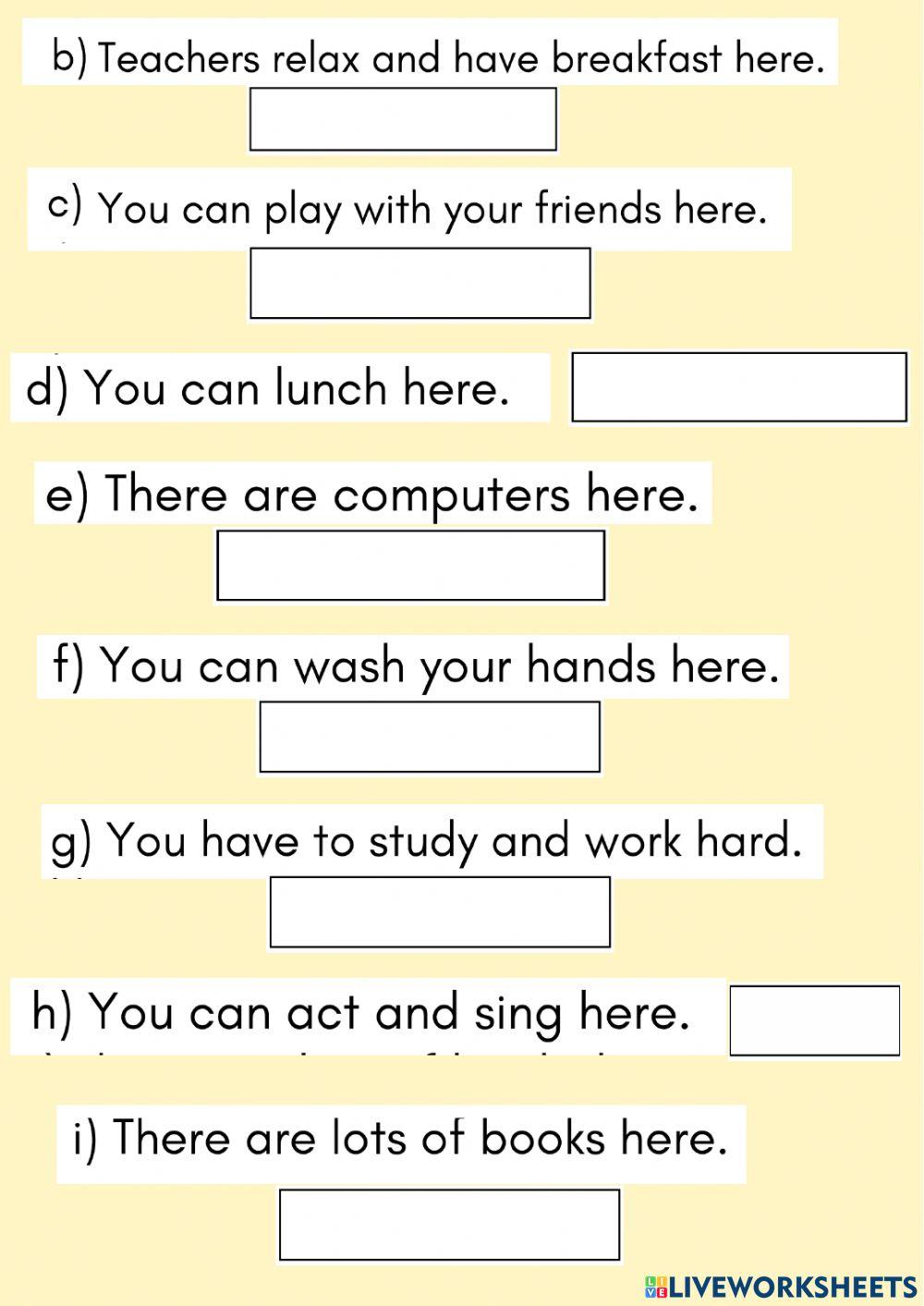 Places at school 6º
