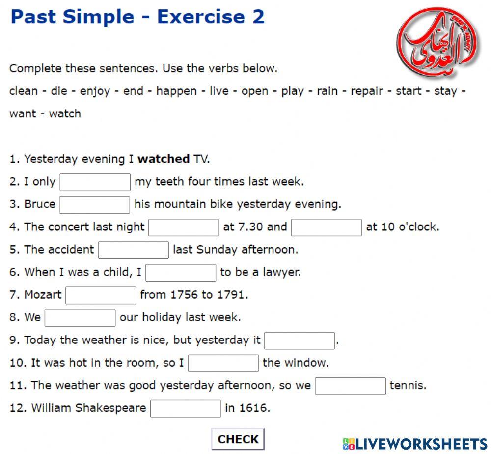 Mr Ehab Past simple - regular verbs