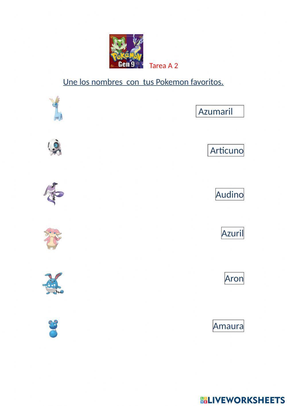 Pokemon y sus nombres: A 2