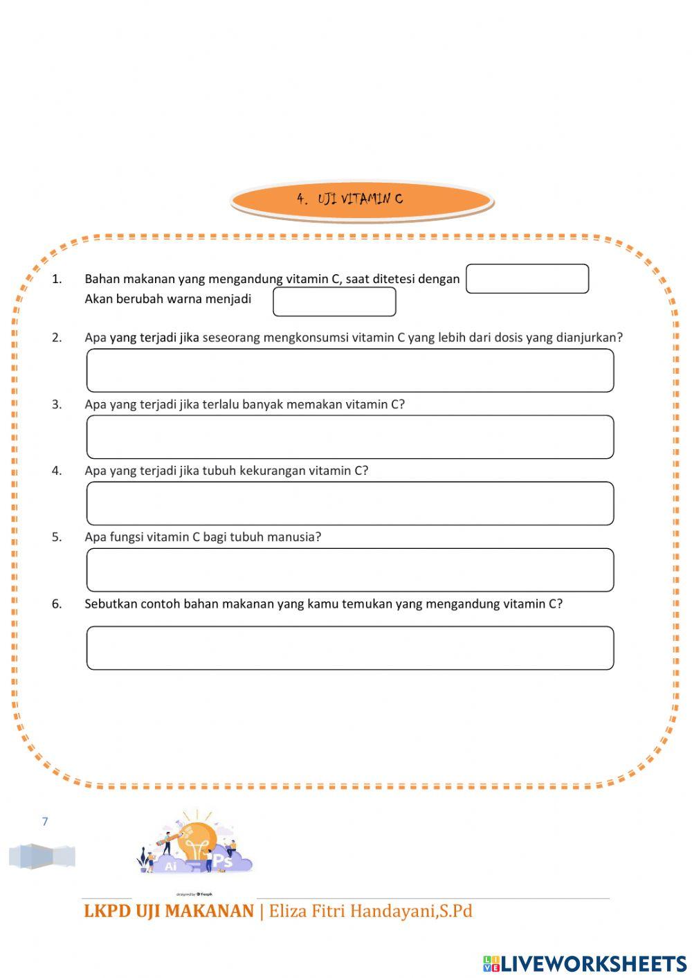 Lkpd uji bahan makanan