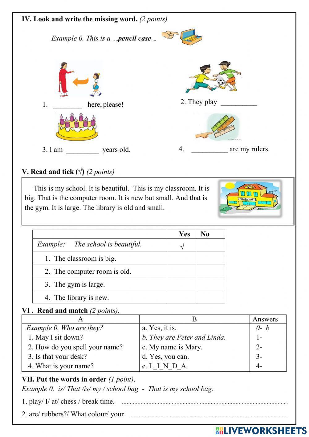 Đề kiểm tra cuối hk i môn tiếng anh 3