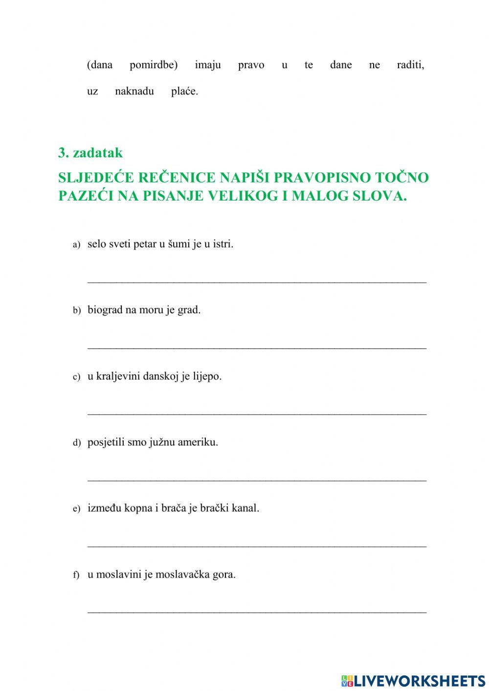 Veliko početno slovo - 8.