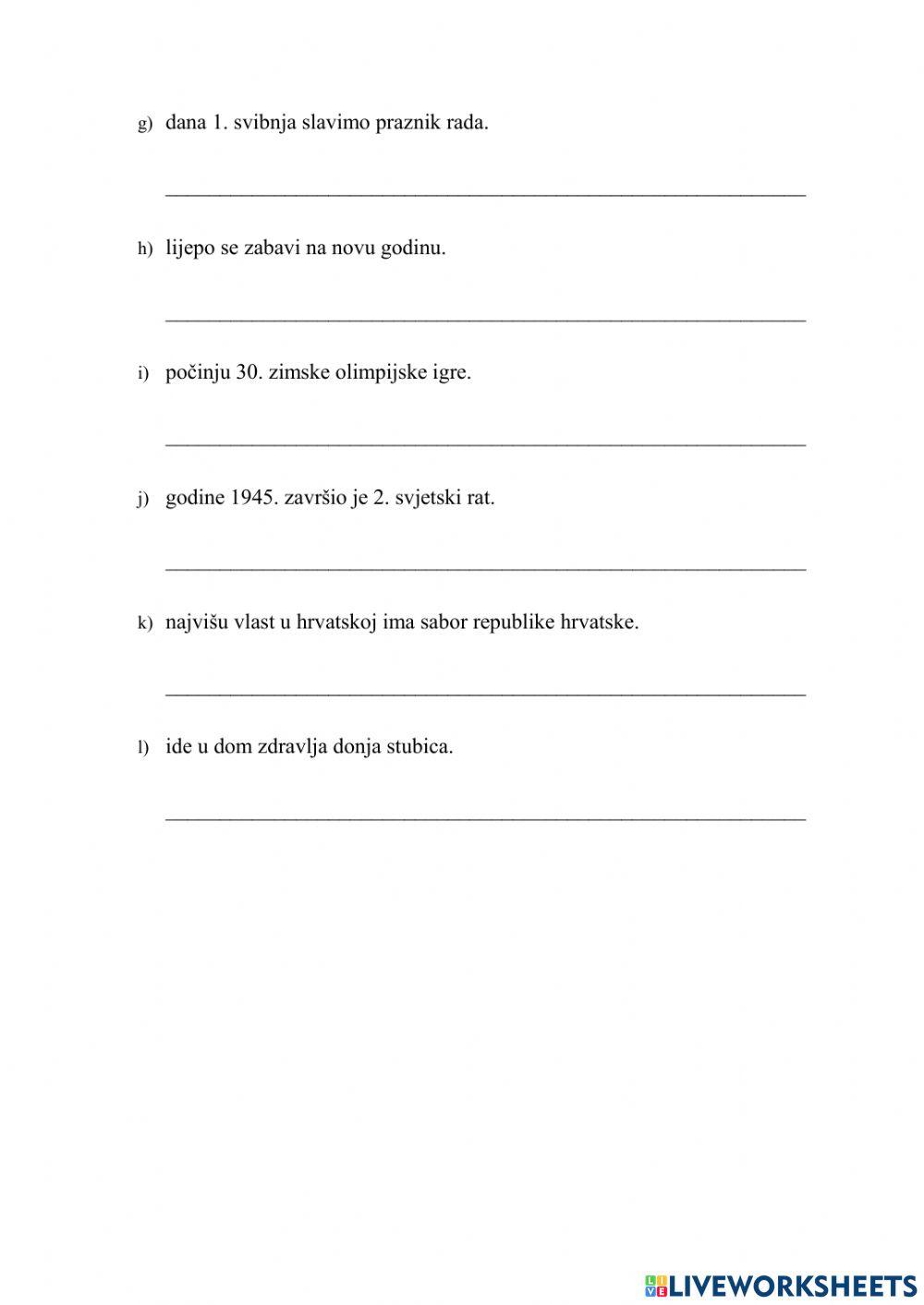 Veliko početno slovo - 8.