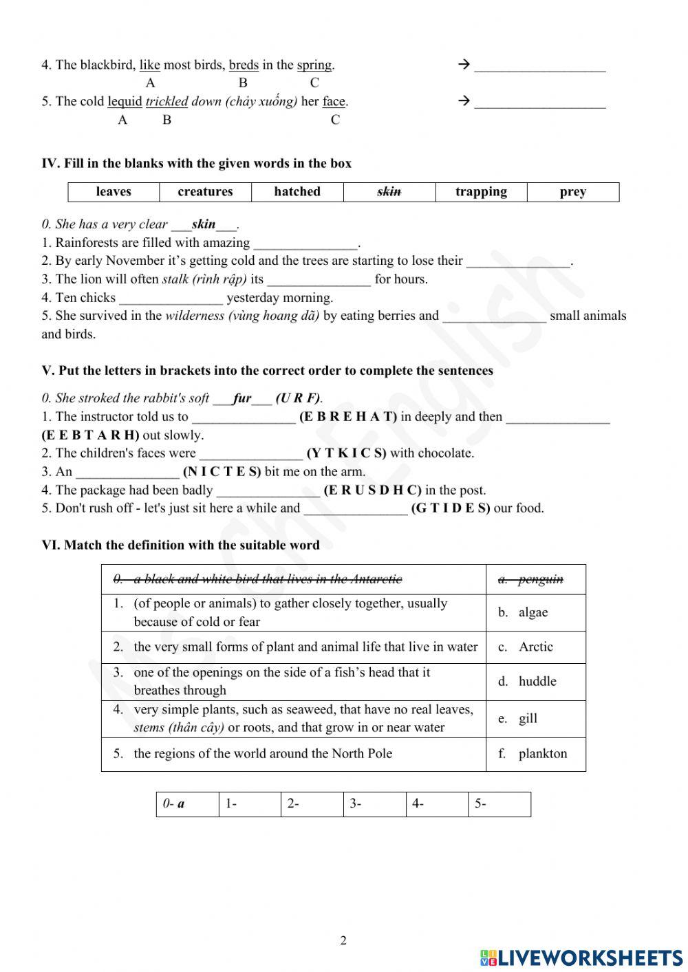 Foreign Teacher-S6-WEEK 10-U3-VOCAB REVISION