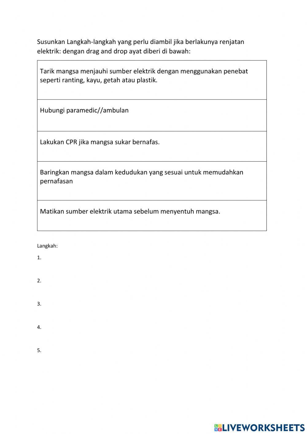 Langkah keselamatan renjatan elektrik