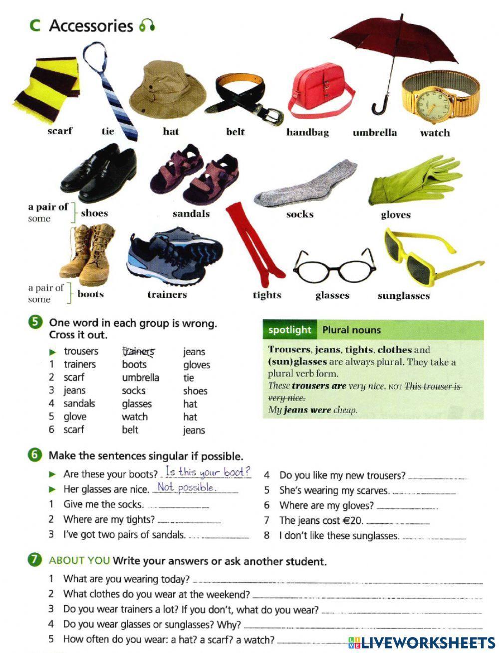 Basic Vocabulary-18 Clothes and accessories
