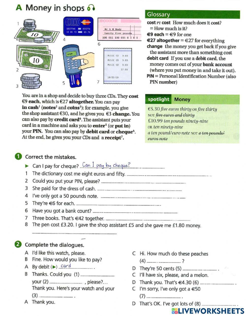 Basic Vocabulary-20 Money
