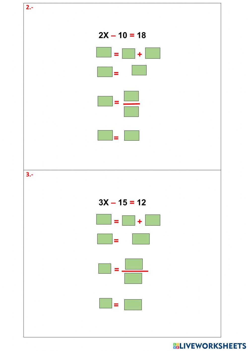 Ecuaciones de primer grado