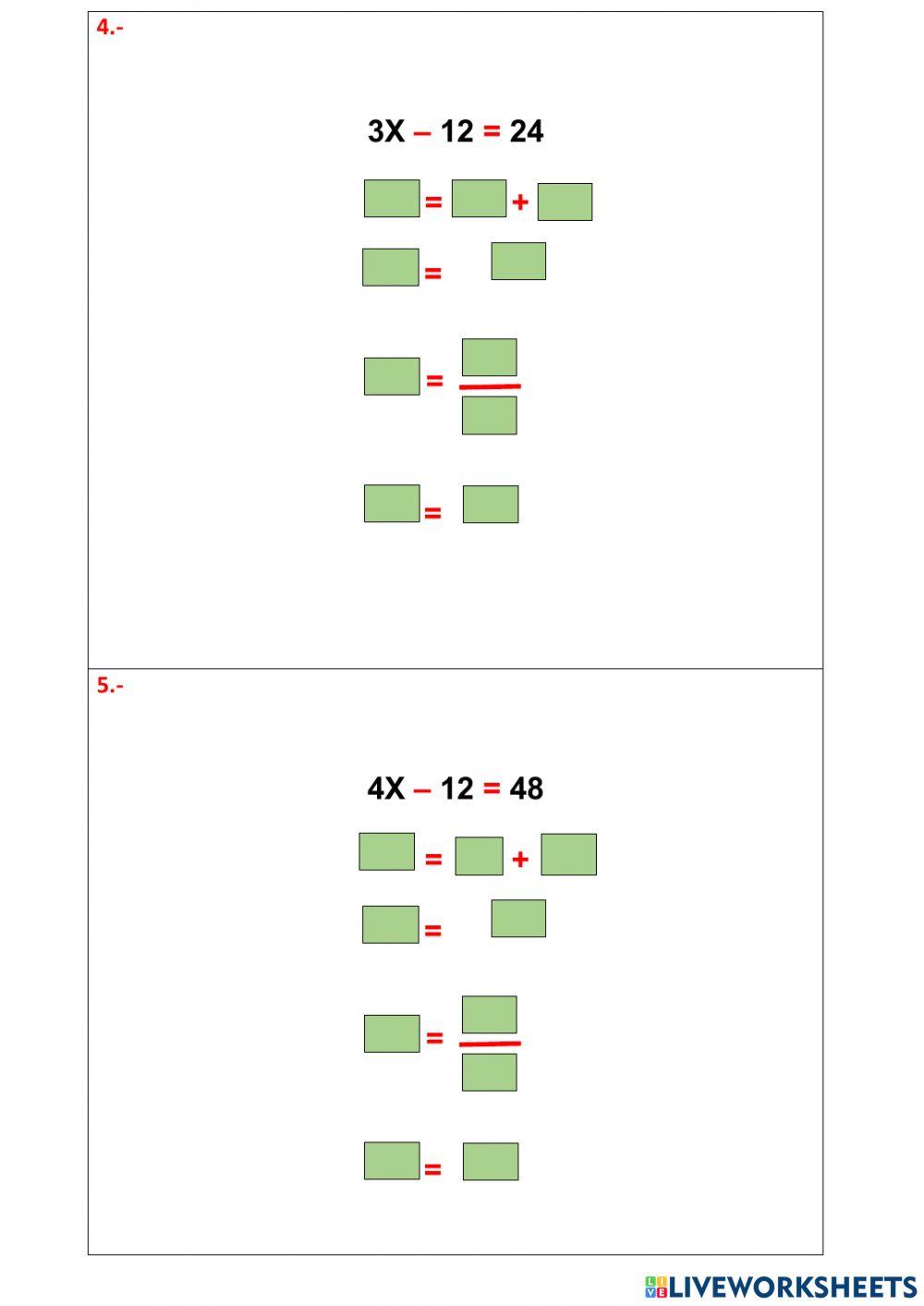 Ecuaciones de primer grado