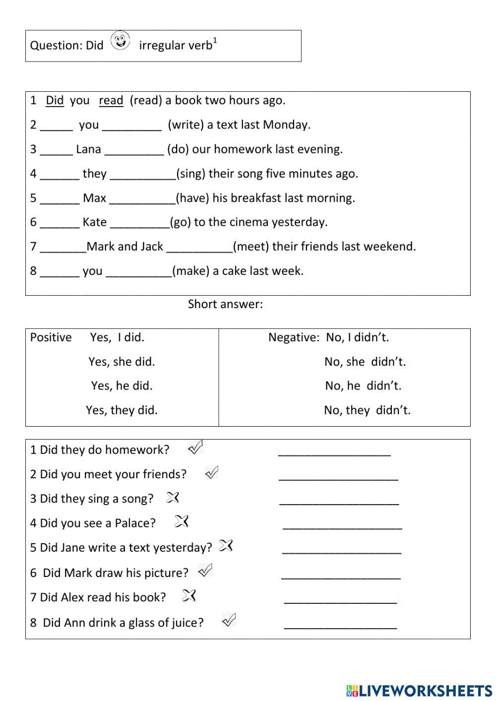 Past Simple Irregular verbs 3