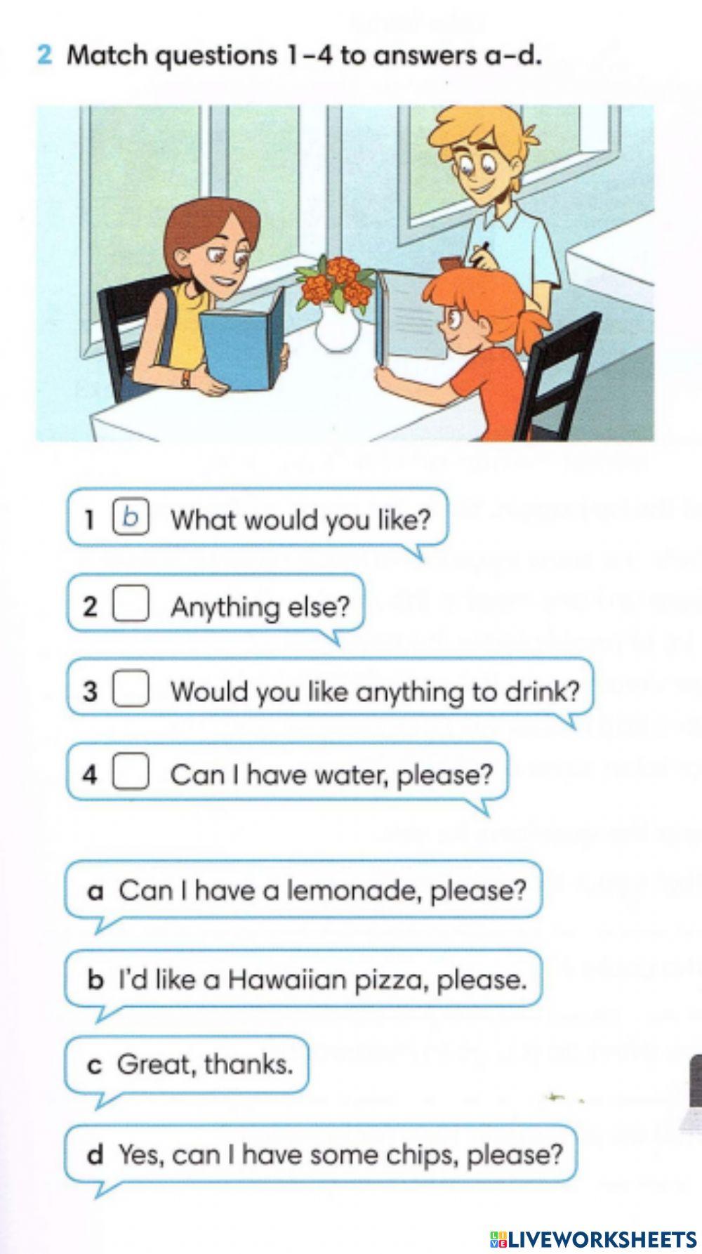 Ordering food Go getter 2 2.4