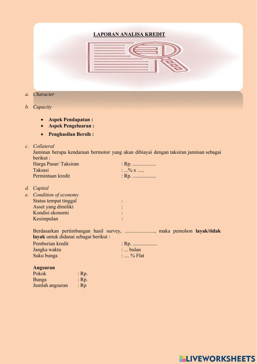 Lkpd case 1 analisis kredit